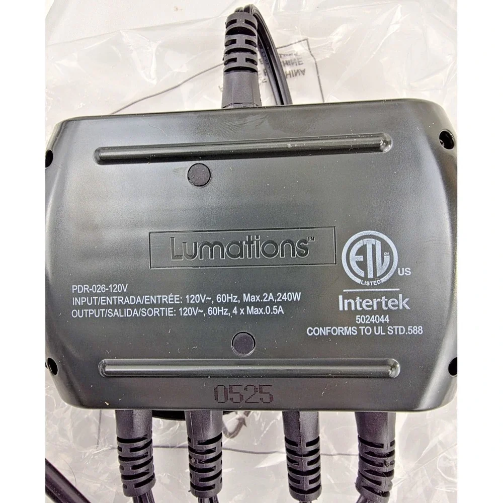 Lumations LED Light Wizard 4-Port Controller Plug Play 10 Motion Effects Remote
